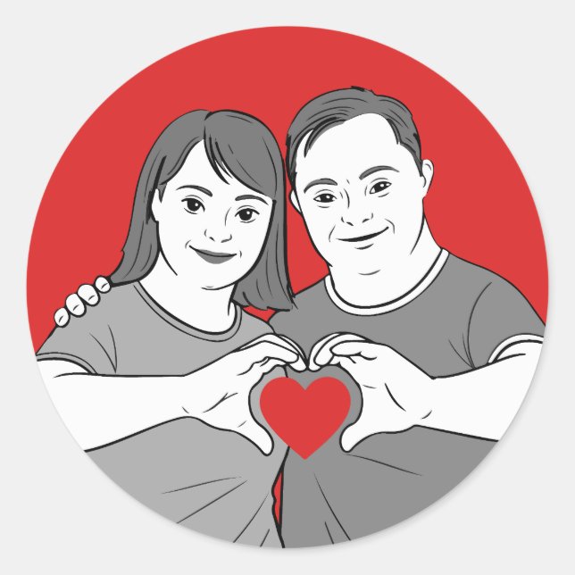 Sticker Rond L'amour est l'amour. Amore è Amore (Devant)