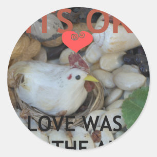 Sticker Rond L'amour était dans l'air