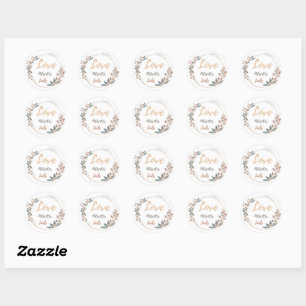 Sticker Rond L'amour ne manque jamais Corinthiens 13 verset de 