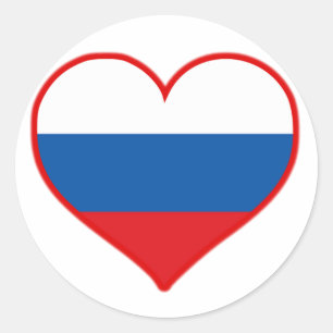 Sticker Rond L'amour pour la Russie