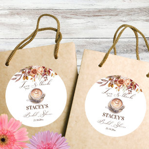 Sticker Rond L'amour prépare un café, cadeau de baby shower aut