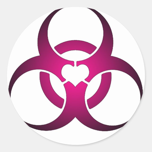 Sticker Rond L'amour toxique (Devant)