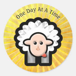 Sticker Rond Lampe à 12 pas en soleil - Personnalisée