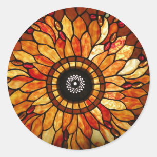 Sticker Rond Lampe Tiffany réparée 1