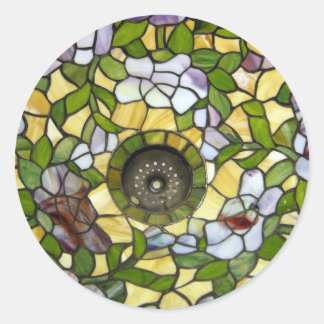 Sticker Rond Lampe Tiffany réparée 2