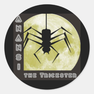 Sticker Rond L'Anansi file plus trickster plus spider