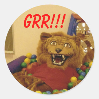 Sticker Rond lance 1, GRR ! ! !