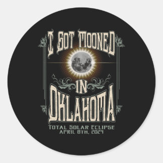 Sticker Rond Lancé En Oklahoma Total Solar Eclipse 2024