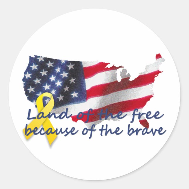 Sticker Rond landofthefree (Devant)