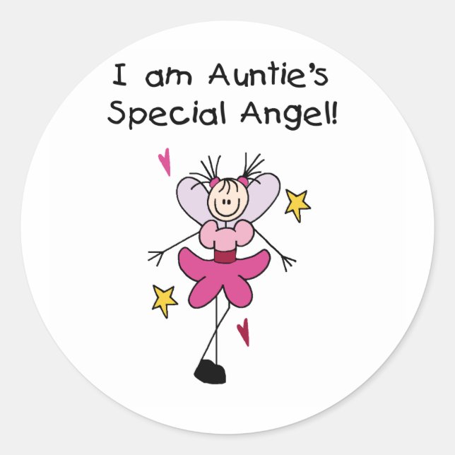 Sticker Rond L'ange spécial de la tante (Devant)