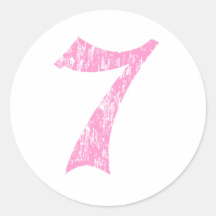 Sticker Rond L'anglais #7 d'antan rose