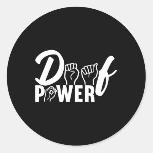 Sticker Rond Langue des signes de sensibilisation Langue des si