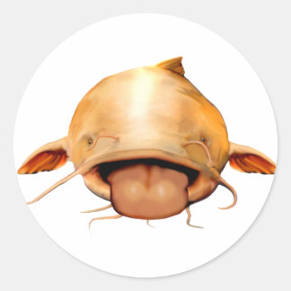 Sticker Rond Langue du poisson