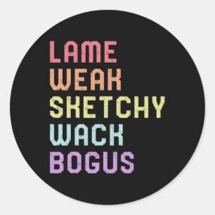 Sticker Rond Langue Lame Faible Asl Slang Tee Sensibilisation S