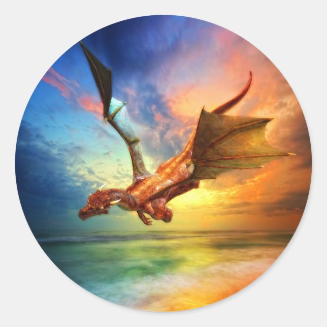 Sticker Rond L'année du dragon (Devant)