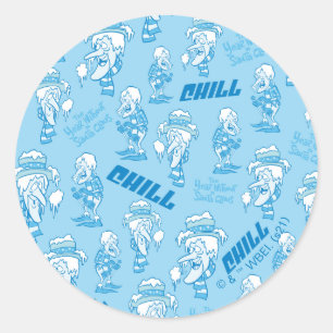 Sticker Rond L'ANNÉE SANS Motif SANTA CLAUS™ Snow Miser