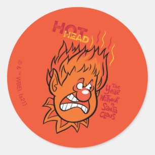 Sticker Rond L'ANNÉE SANS SANTA CLAUS™   Tête chaude