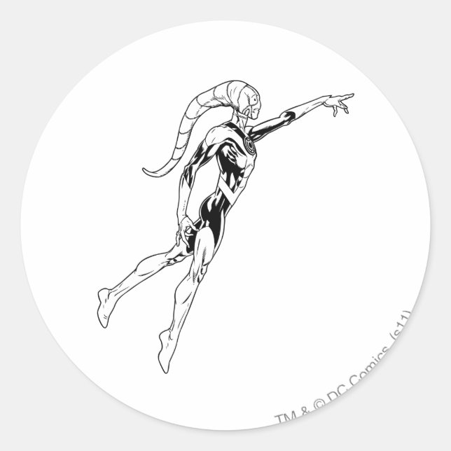 Sticker Rond Lanterne bleue 11 (Devant)