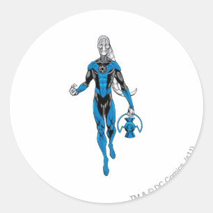 Sticker Rond Lanterne bleue 4