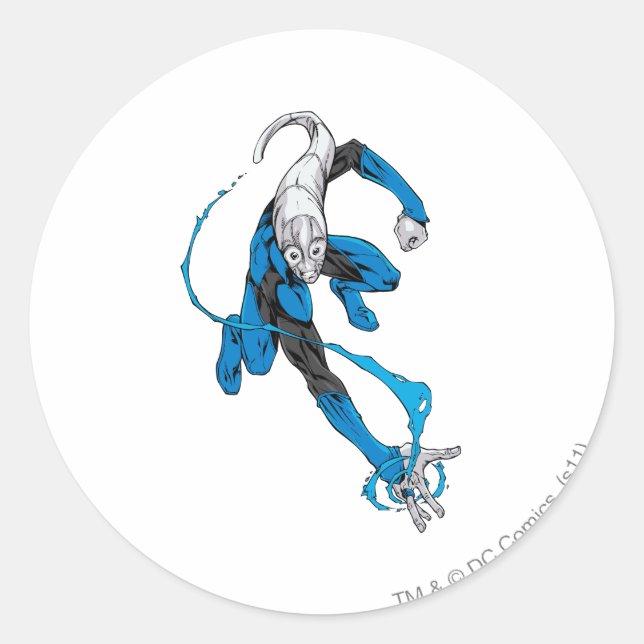 Sticker Rond Lanterne bleue 7 (Devant)