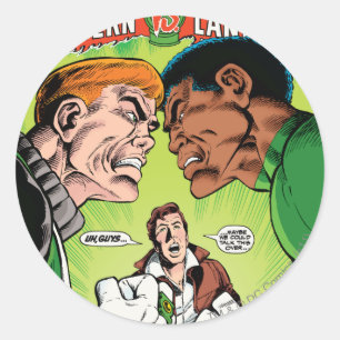 Sticker Rond Lanterne verte contre Lanterne verte