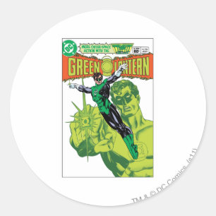Sticker Rond Lanterne verte - Couverture comique Action