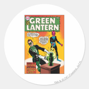 Sticker Rond Lanterne verte et couverture Sinestro