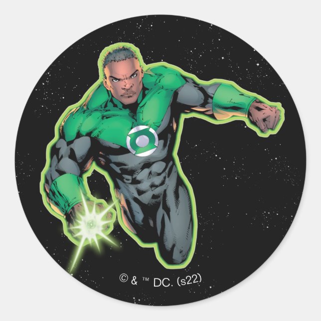 Sticker Rond Lanterne verte John Stewart (Devant)