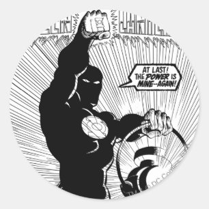 Sticker Rond Lanterne verte - lanterne rougeoyante, noire et