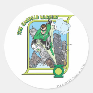 Sticker Rond Lanterne verte - Le Guerrier émeraude