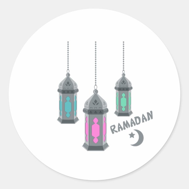 Sticker Rond Lanternes Ramadan (Devant)