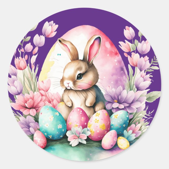 Sticker Rond Lapin (Devant)