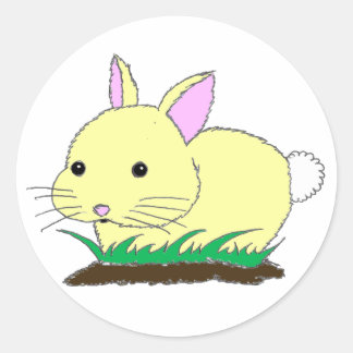 Sticker Rond Lapin lapin bébé