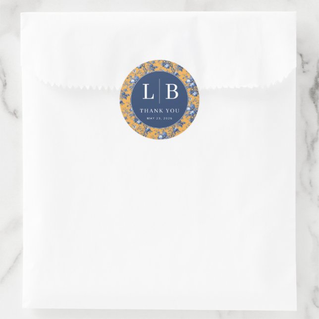 Sticker Rond Lapis Rose Wedding (Sac)