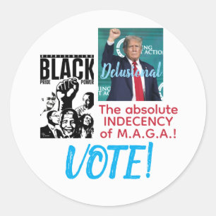Sticker Rond L'appropriation culturelle anti-Trump anti-MAGA