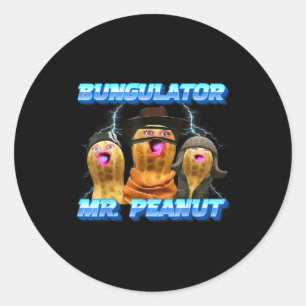 Sticker Rond L'arachide brûlée Funny Goop M. Peanut Bungulator