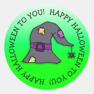Sticker Rond L'araignée pendante de l'Halloween Casquette de Wi