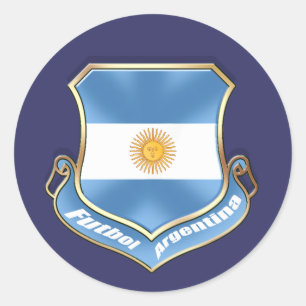 Sticker Rond L'Argentine évente l'insigne d'emblème de boucli