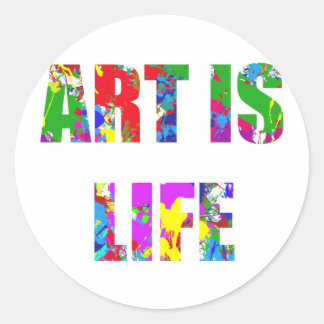 STICKER ROND L'ART EST LA VIE