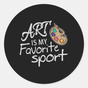 Sticker Rond L'art est mon sport favori