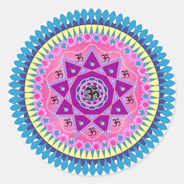 Sticker Rond L'art mandala (Devant)