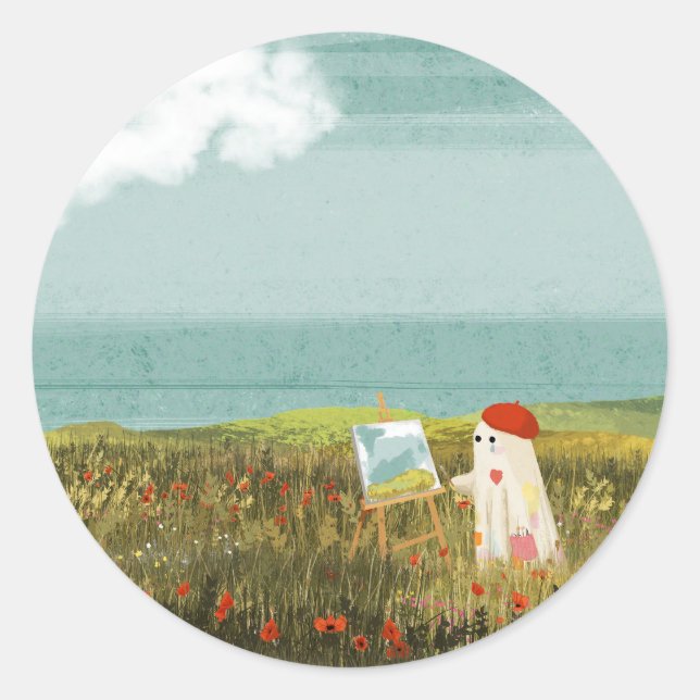 Sticker Rond L'artiste (Devant)