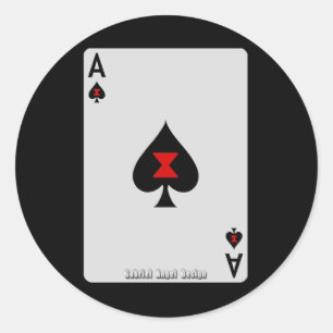 Sticker Rond L'as des pique