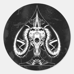 Sticker Rond L'as des pique