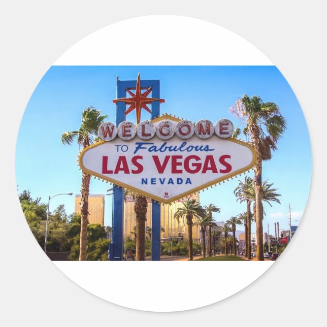 Sticker Rond Las Vegas (Devant)