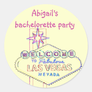 Sticker Rond Las Vegas Bachelorette Party