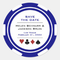 Las Vegas Blue White Poker Chip Enregistrer La Dat