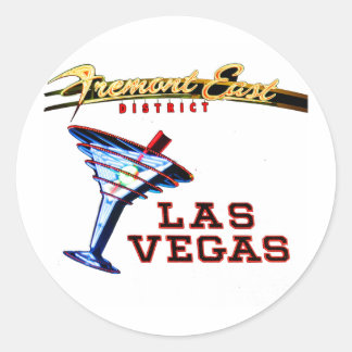 Sticker Rond Las Vegas Neon