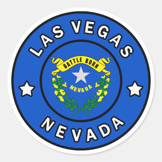 Sticker Rond Las Vegas Nevada (Devant)