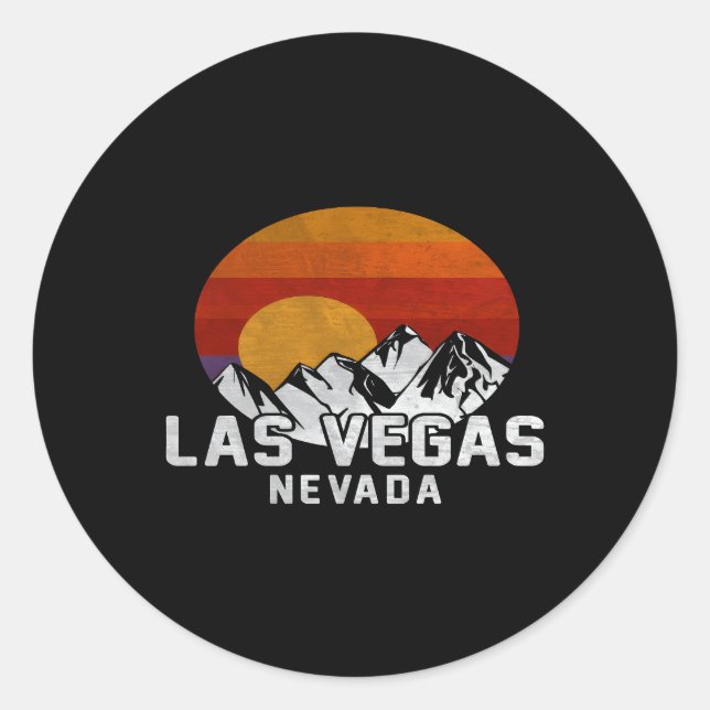 Sticker Rond Las Vegas Nevada Mountain (Devant)